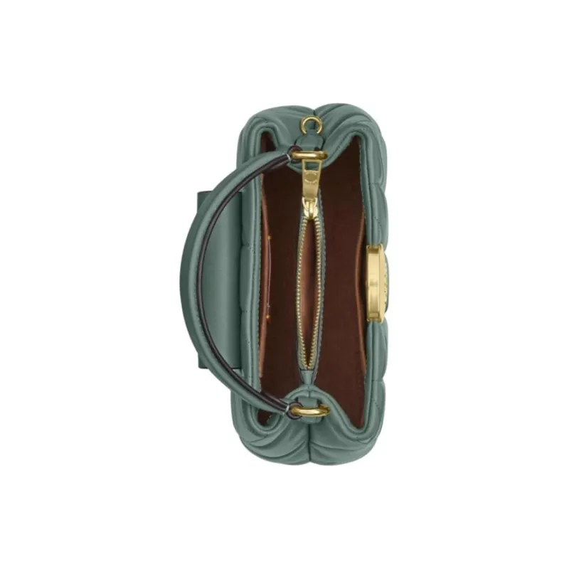 COACH Eliza Sheepskin Shoulder Bag Crossbody Bag Handbag Mini Women's Sage Green-2