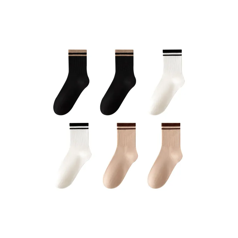 MIIOW Mid Calf Socks Unisex 6 Pack-6