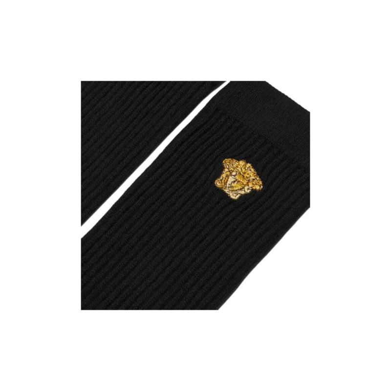 VERSACE Logo Embroidered Socks-4