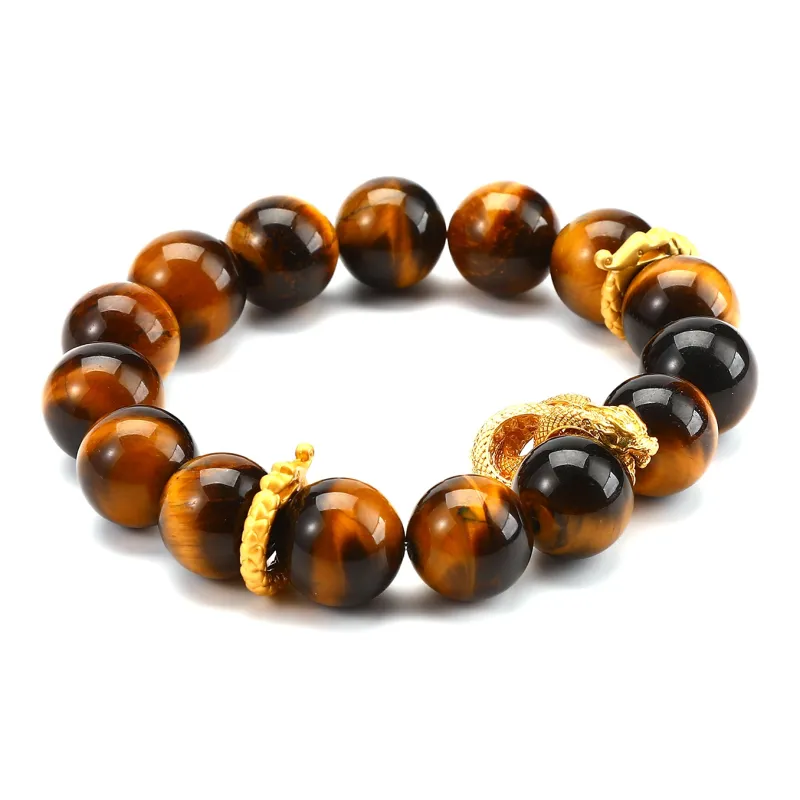 Tanner Tiger's Eye Stone Bracelets Unisex-1