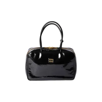 MIU MIU Sheepskin Handbag Women's Black