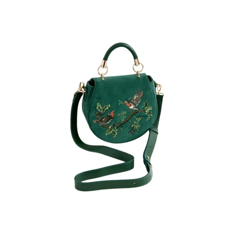 Fable Polyester One Shoulder Handbags Medium Size Women's Green-2
