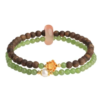 Moon Seal Hundred Rivers Fragrance Agarwood Precious Wood Bracelets Unisex