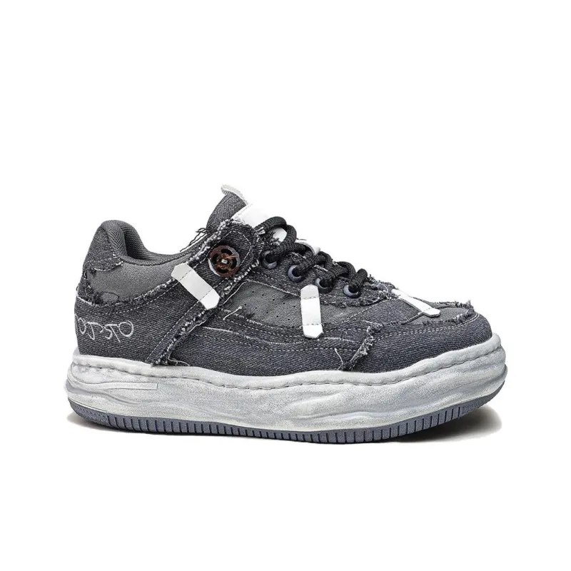 Year By Year Low Top Skateboard Shoes Men's Gray-1