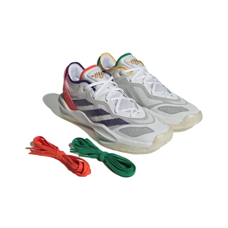 Adidas Adizero Select 2.0 Anti Slip Wear Resistant Low Top Basketball Shoes Unisex Gray Red-2