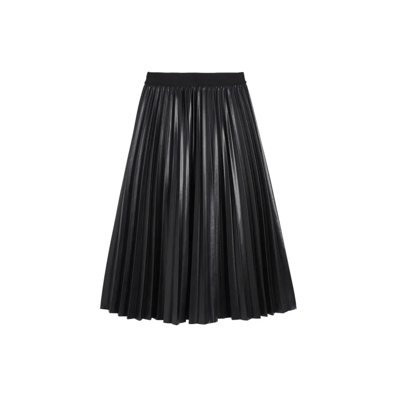 XIANGYING Casual Long Skirts Women's Black-1