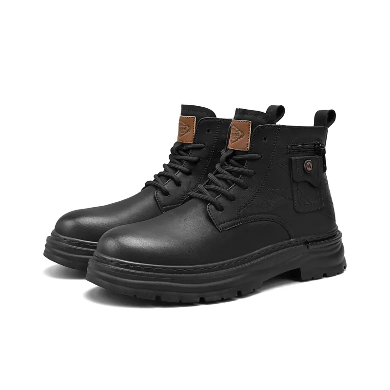 HLA Martin Boots Men Black, Brown-11