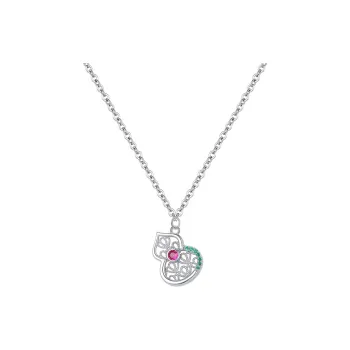 Heart Grass S925 Silver Necklaces Women's