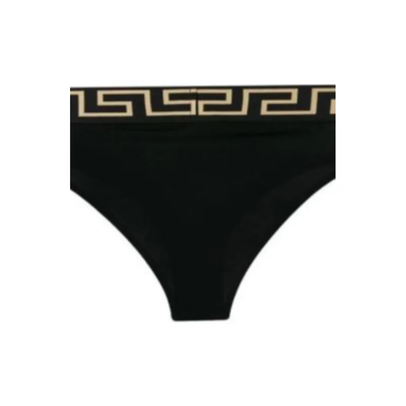 VERSACE Greca Border Briefs 2 Pack Black-4