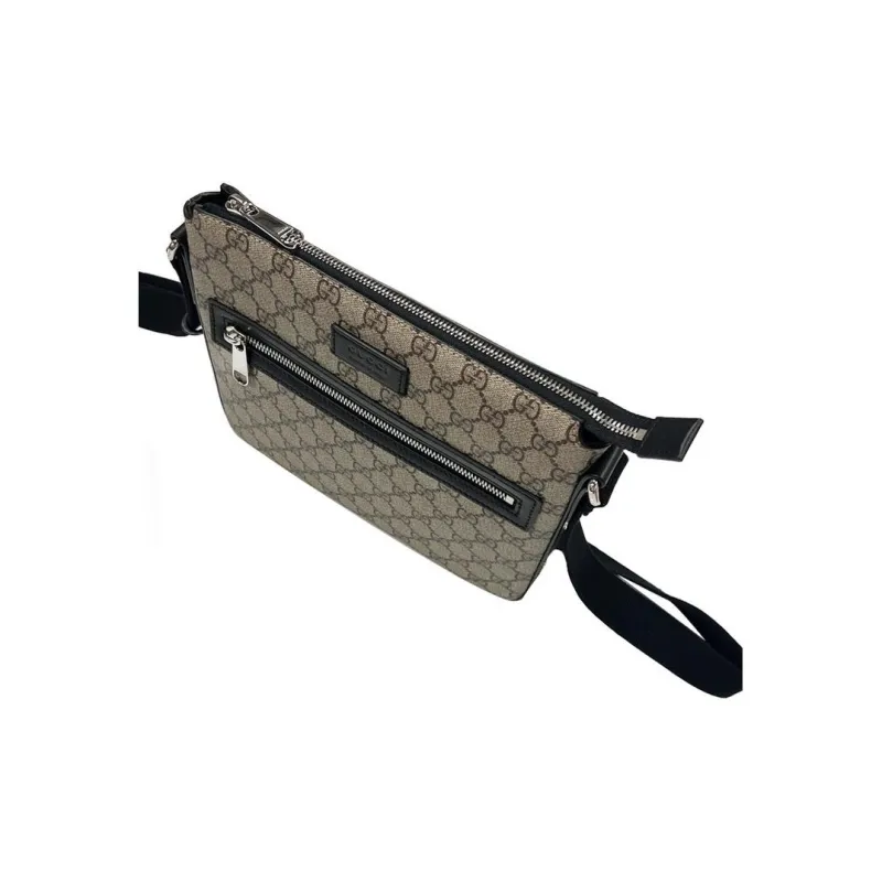 GUCCI GG Supreme Canvas Canvas Bag Crossbody Bag Shoulder Bag Unisex Beige-3