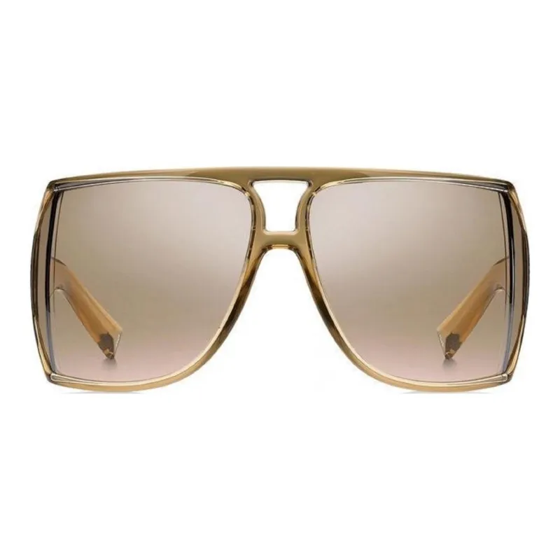 GIVENCHY Plastic Acetate Aviator Sunglasses Unisex Brown Yellow-1
