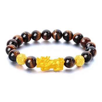 Lao Feng Xiang Tiger's Eye Stone Jade Bracelets Unisex