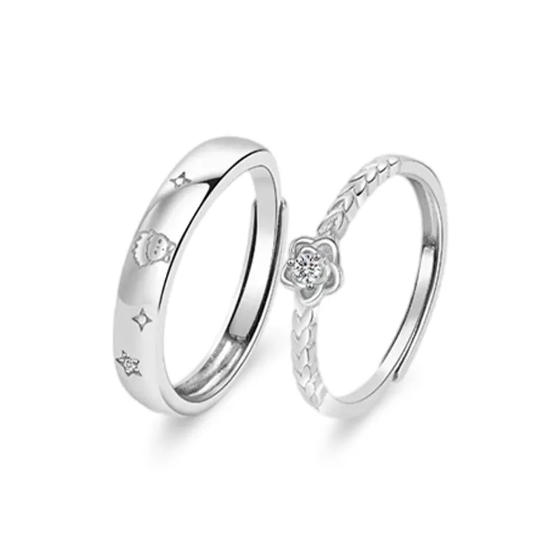 VEODO 925 Sterling Silver Rings Unisex-0