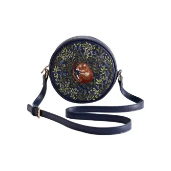 Fable PU Shoulder Bag Medium Size Women's Black & Green