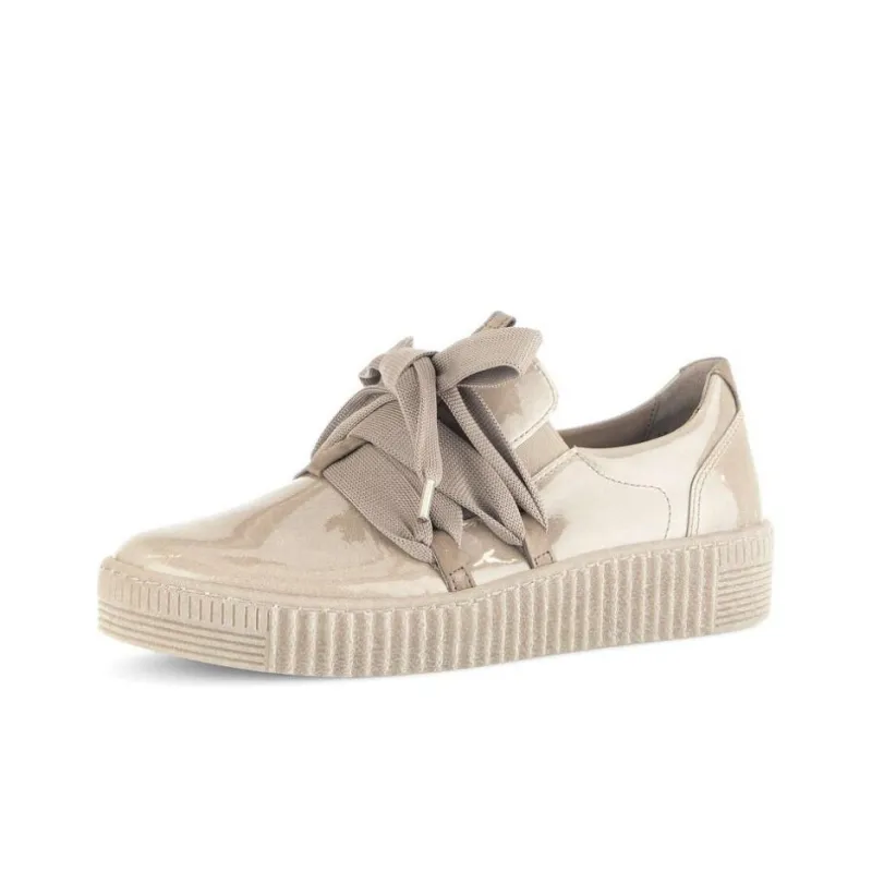 Gabor Fashion Low-Top Skateboard Shoes Women's Light Brown-2
