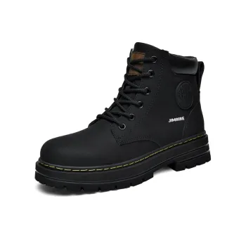 King Jinmai Short Martin Boot Unisex Black