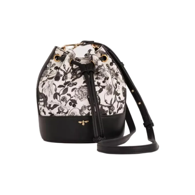 Fable Cotton Bucket Bags Shoulder Bags Medium Size Women's Pasture Tales/Life Tree-0