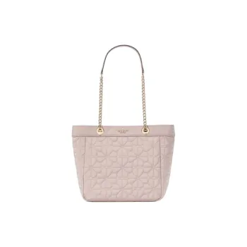 Kate Spade Spade Flower Fabric Tote Bag Shopping Bag Handbag Shoulder Bag Small Size Women's Comfortable Gray