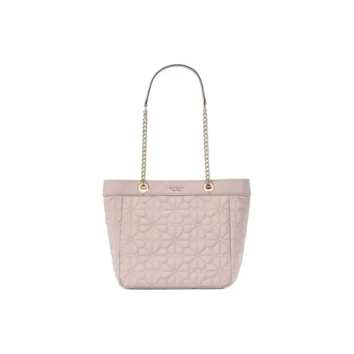 Kate Spade Spade Flower Fabric Tote Bag Shopping Bag Handbag Shoulder Bag Small Size Women's Comfortable Gray