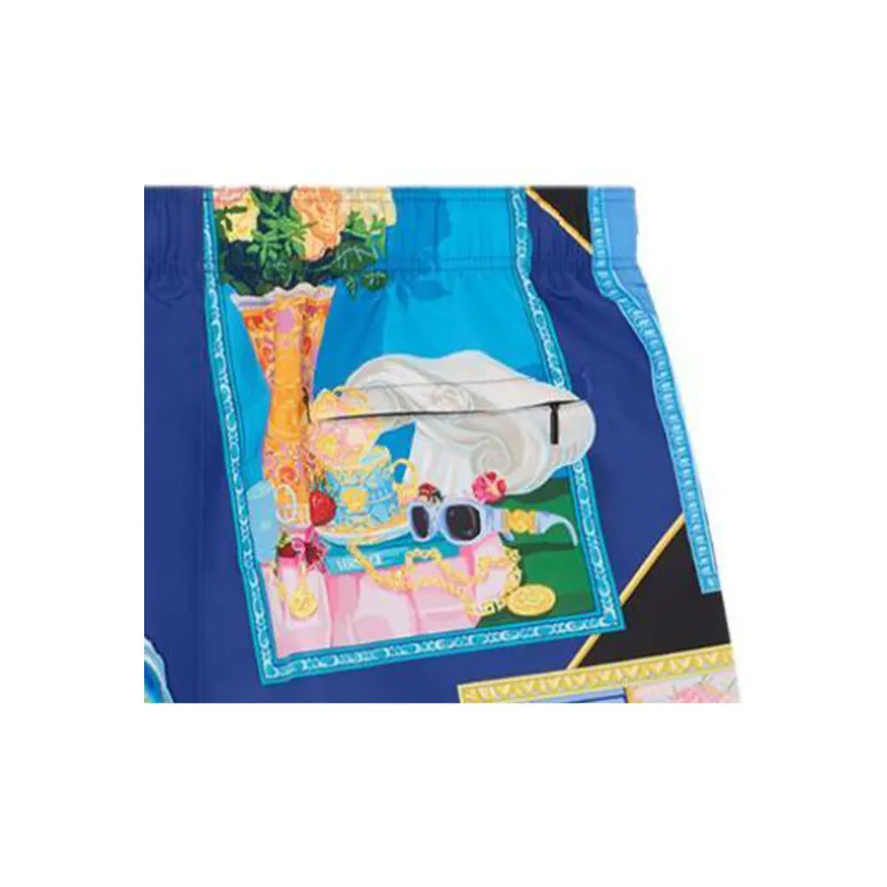 VERSACE Graphic Printed Drawstring Swim Shorts-4