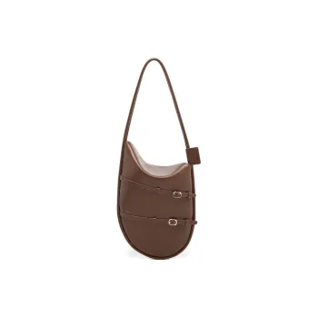 MICOCAH PU Saddle Bag Shoulder Bag Women's Starry Night Black/Saddle Brown