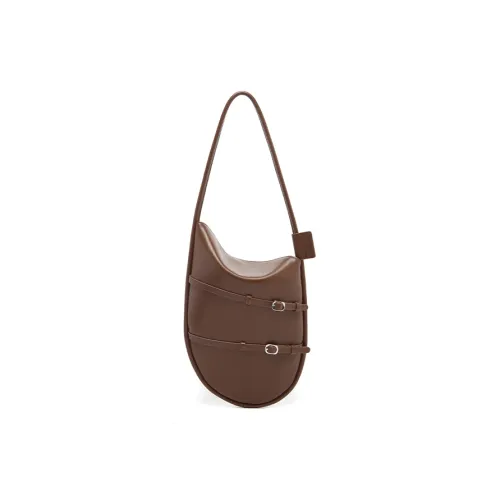 MICOCAH PU Saddle Bag Shoulder Bag Women's Starry Night Black/Saddle Brown