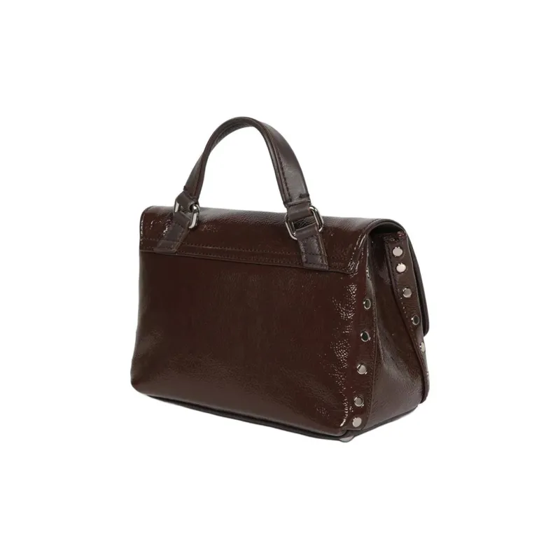 Zanellato Calfskin One Shoulder Handbag Women's Dark Brown-1