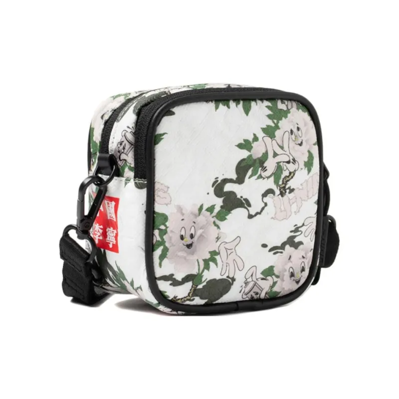 LiNing OG_SLICK Collaboration PE Small Square Bag Crossbody Bag Shoulder Bag Regular Unisex White Green-1