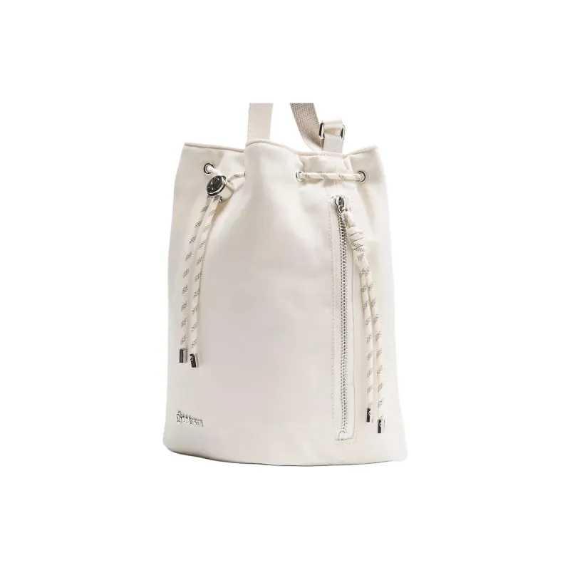 Lululemon Recycled Nylon Bucket Bags Shoulder Bag Crossbody Bag Handbag Regular Women's Light Ivory With Silver Accents-1