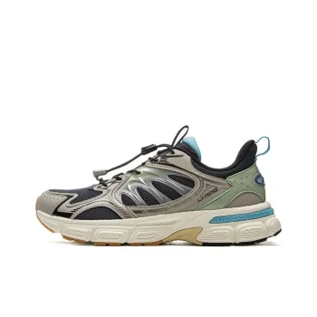 LINING YOUNG Sportlife Anti Slip Wear Resistant Low Top Kids Lifestyle Shoes Night Blue/Dust Smoke Gray Teenagers