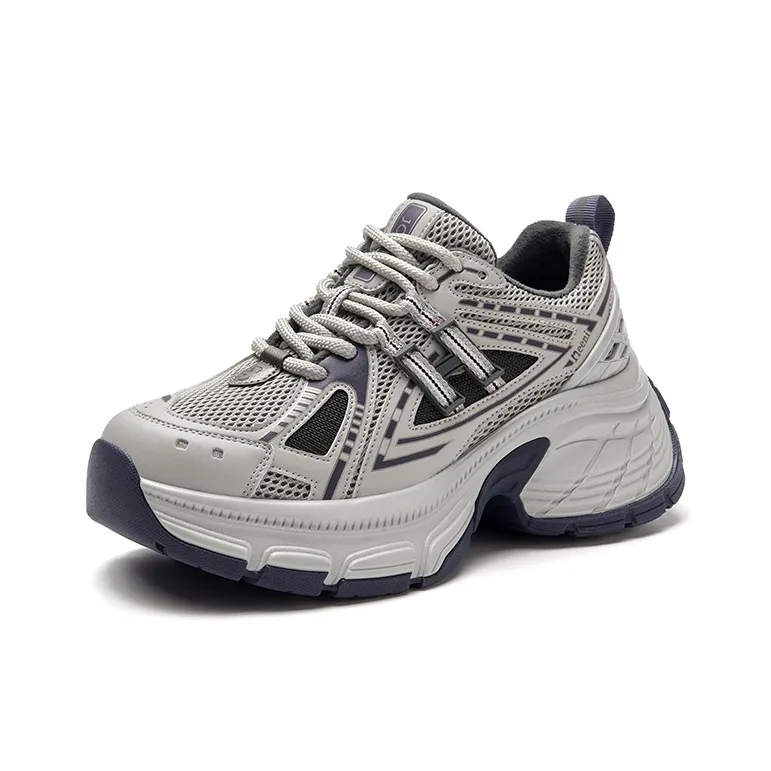 JOSINY JOSINY Height Increasing Warmth Low Top Chunky Sneakers Women's Gray Blue-2