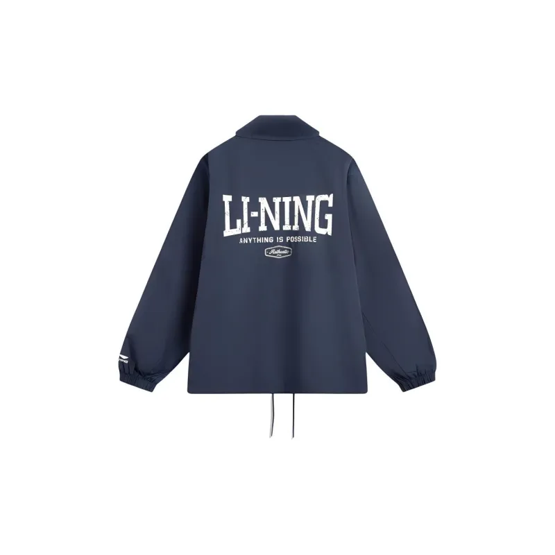 LiNing Sports Life Collection Jackets Coats Unisex Dark Marine Blue-1