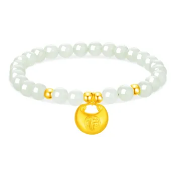 YASHENGZHUBAO Bracelets Pale Greenish White Jade Women's