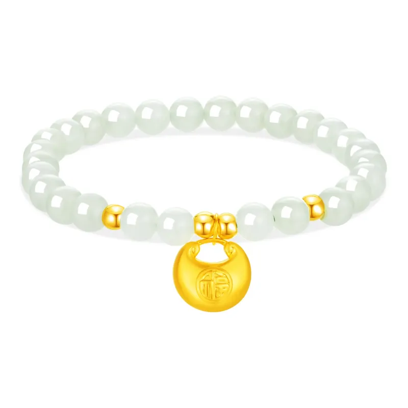 YASHENGZHUBAO Bracelets Pale Greenish White Jade Women's-0