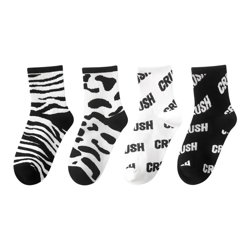 MIIOW Mid Calf Socks Women's 4 Pack-0