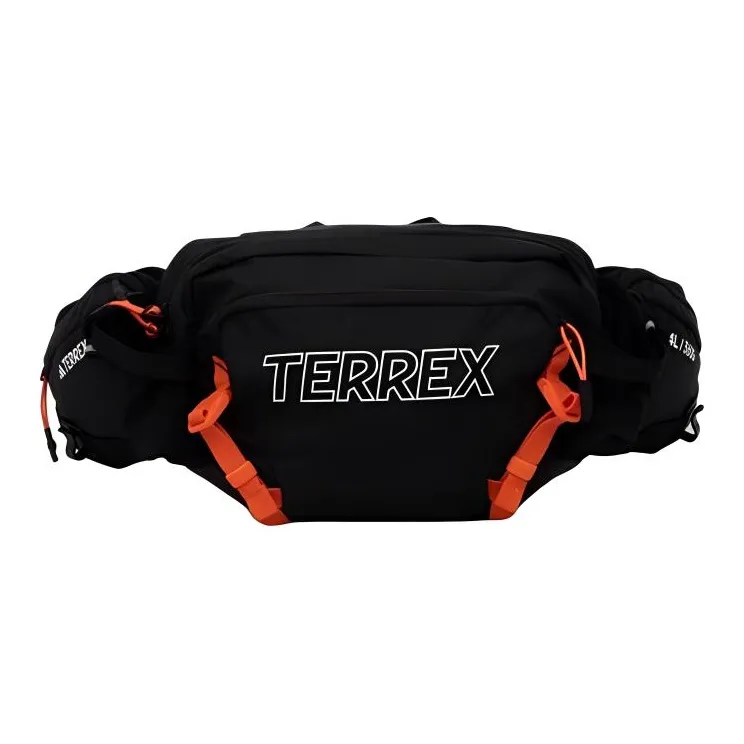 Adidas Recycled Polyamide Fanny Pack Regular Unisex Black & White & Impact Orange-1