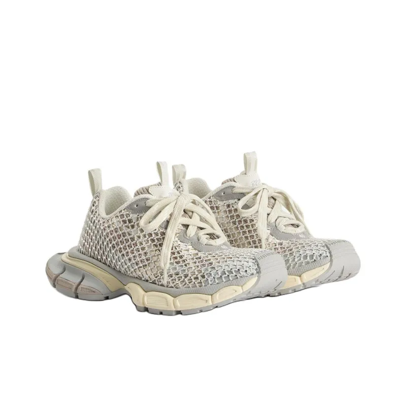 Balenciaga 3XL Fishnet Low Top Chunky Sneakers Men's Gray-2