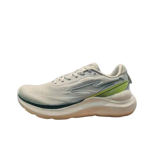 Erke Slip Resistant Full Coverage Breathable Low Top Sprint Running Shoes Men's Gray Green