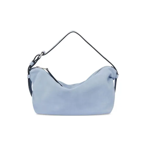 MOSCHINO Tie Me Suede Shoulder Bag