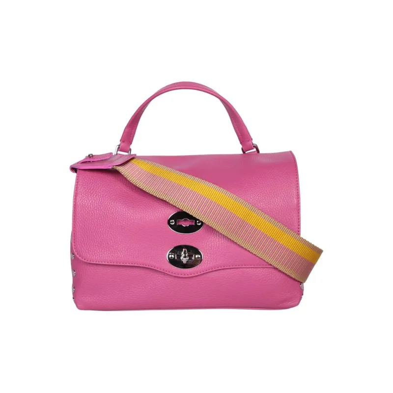 Zanellato Calfskin Shoulder Bag, Crossbody Bag, Handbag Trumpets Women's Pink-0