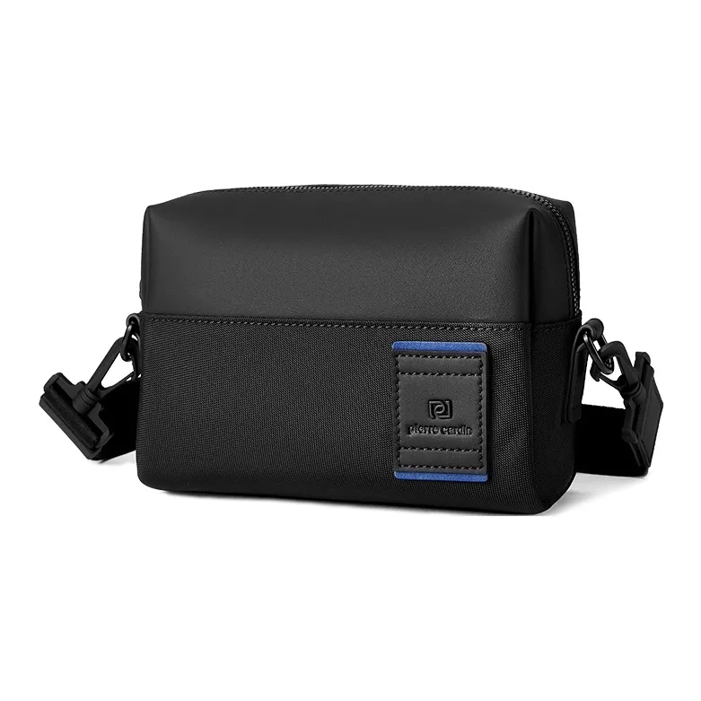 PIERRE CARDIN Nylon Shoulder Bag, Crossbody Bag Trumpets Men's Black-1