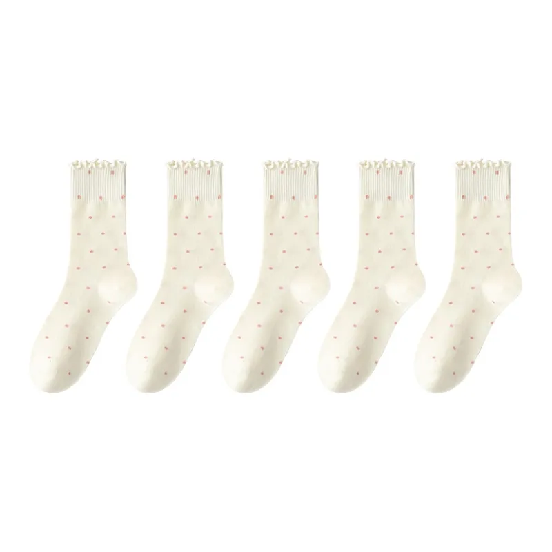 MIIOW Mid Calf Socks Women's 5 Pack-28