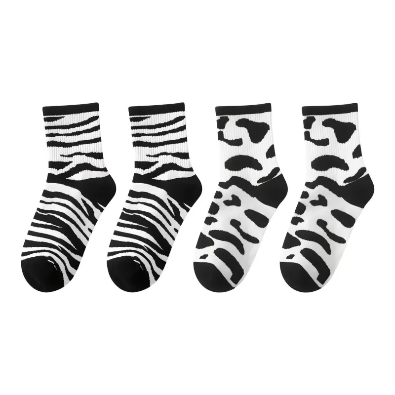 MIIOW Mid Calf Socks Women's 4 Pack-3
