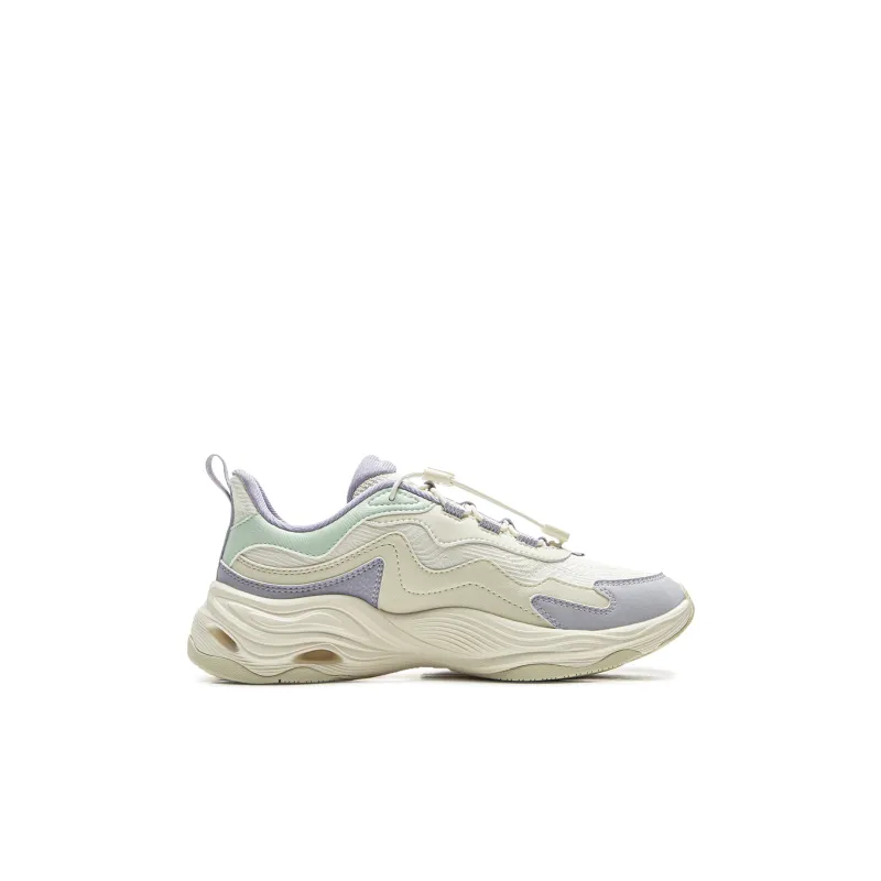 LINING YOUNG Sports Life Collection Cloud River Low-Top Kids Lifestyle Shoes Wax Yellow/Ecru/Purple Smoke Blue Kids'-1