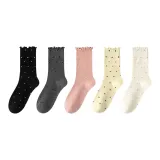 5 Pack (TXJ15502 Polka Dot-Black+Dark Gray+Pink+Custard+White)