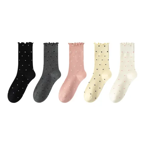 MIIOW Mid-Calf Socks Women's 5 Pack