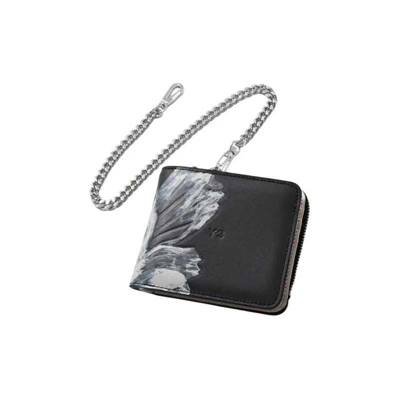 Adidas Y-3 Collaboration Leather Wallet Regular Unisex Black-3