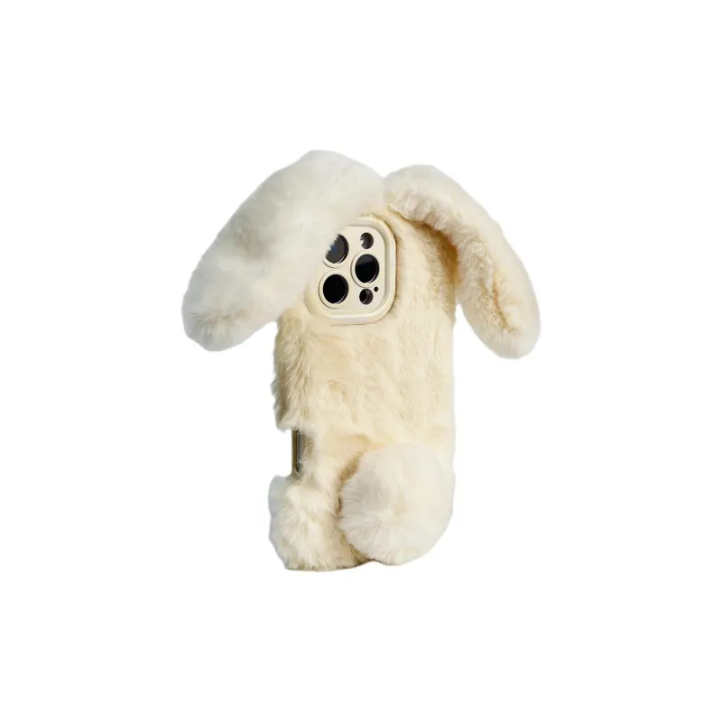 Sopi Plush Material Plush Bunnies Phone Cases Compatible With IPhone 16/15 Pro Max/Apple 13/14 Pro/Max-2
