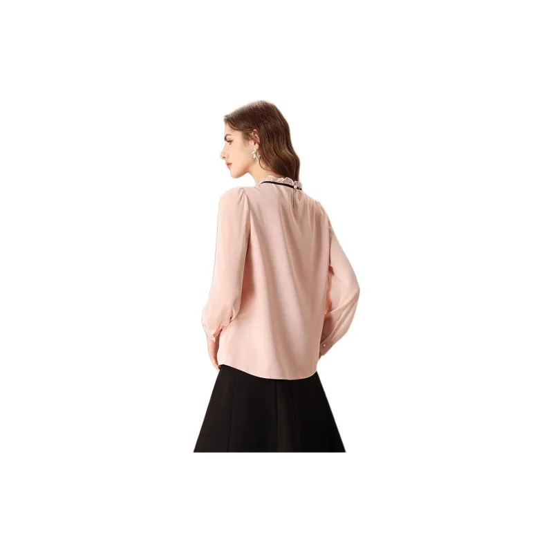 FENHONGMALI Shirt Women's Cherry Blossom Pink-0