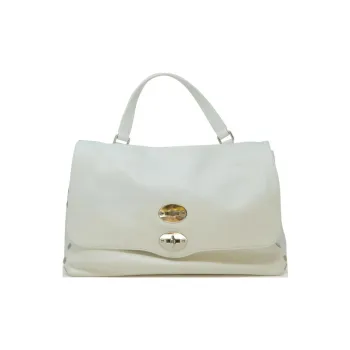 Zanellato Leather One Shoulder Handbags Medium Size Women's Latte White